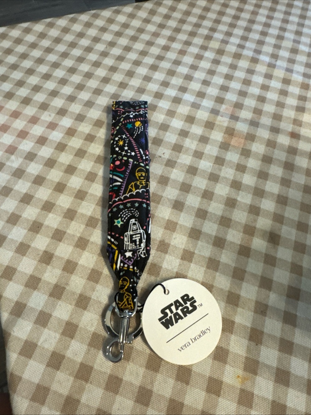 Vera Bradley Black Multicolor Star Wars Wristlet keychain